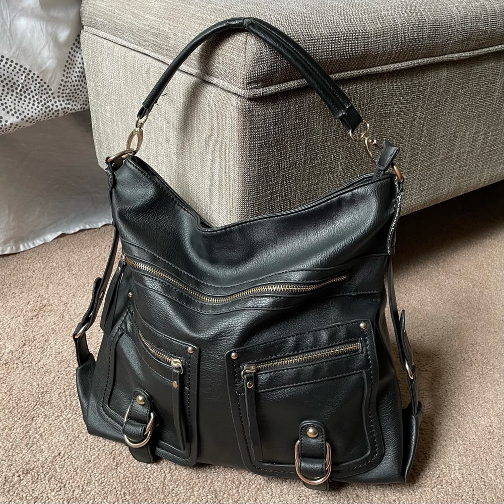 Call It Spring Black and Gold Bag